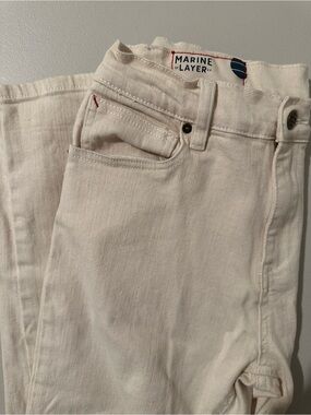 Marine Layer Men’s The Original Slim Jeans in Off-White Size 33 x 32